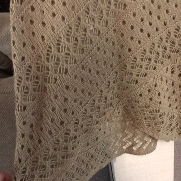 Tan Cowl Neck Open Knit Dress - Picture 4 of 6